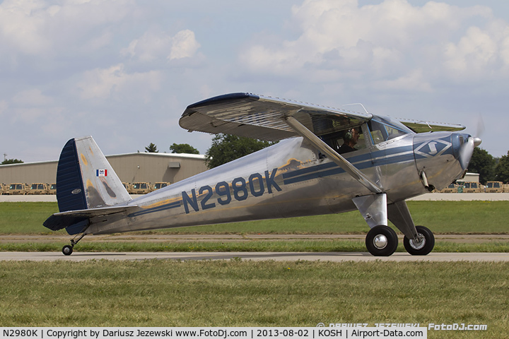 N2980K, 1947 Luscombe 8A C/N 5707, Luscombe 8A Luscome Master  C/N 5707, N2980K