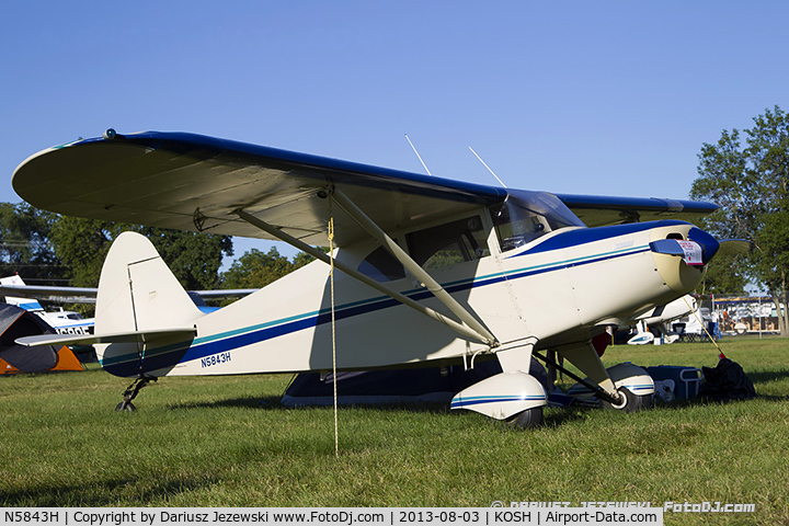 N5843H, 1949 Piper PA-16 Clipper C/N 16-461, Piper PA-16 Clipper  C/N 16-461, N5843H