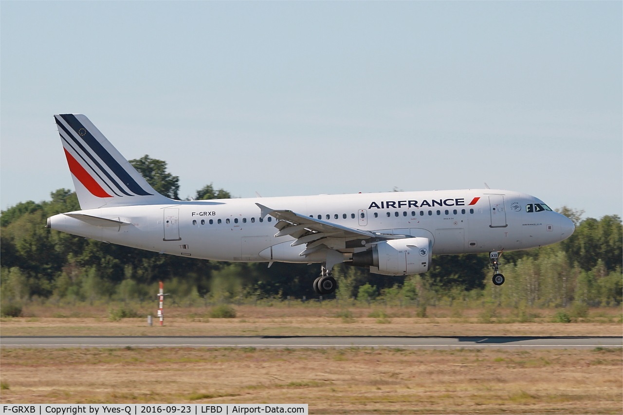F-GRXB, 2001 Airbus A319-111 C/N 1645, Airbus A319-111, Landing rwy 05, Bordeaux Mérignac airport (LFBD-BOD)