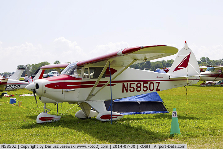 N5850Z, 1963 Piper PA-22-108 Colt Colt C/N 22-9705, Piper PA-22-108 Tri-Pacer  C/N 22-9705, N5850Z