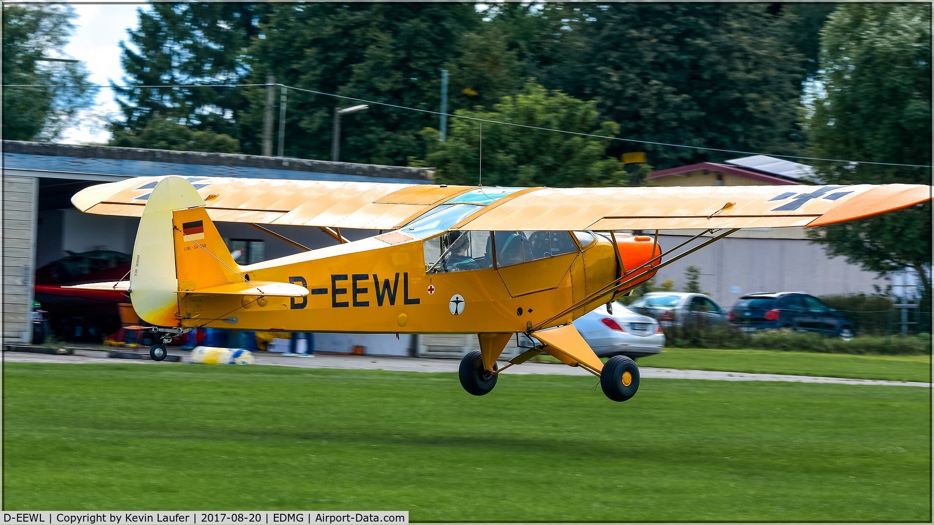 D-EEWL, 1954 Piper L-18C Super Cub (PA-18-95) C/N 18-3448, Landing @ EDMG