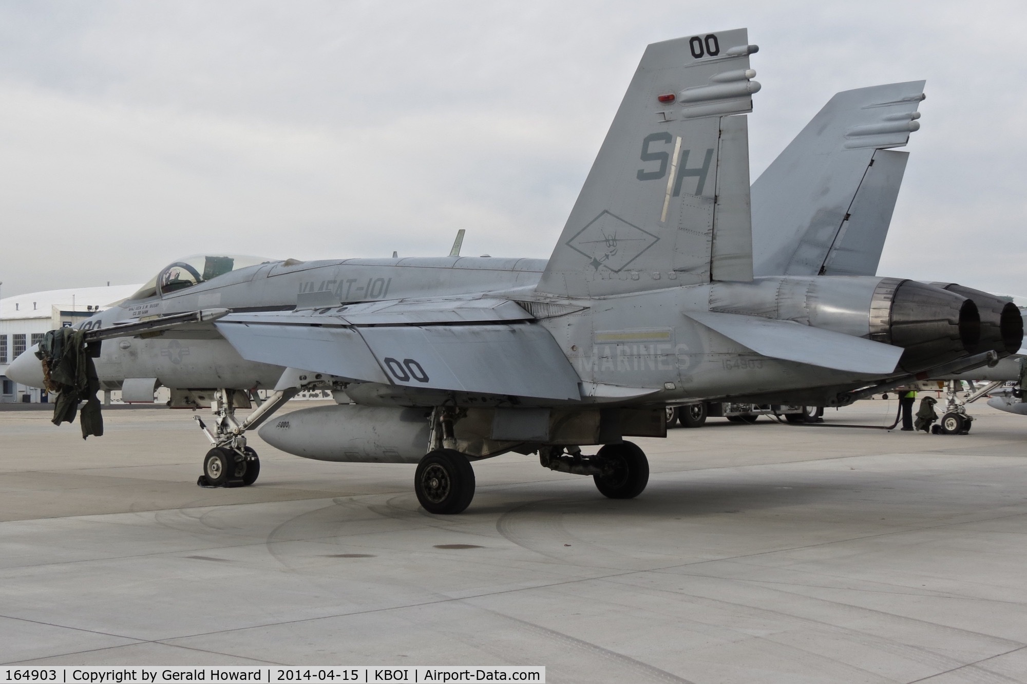 164903, McDonnell Douglas F/A-18C Hornet C/N 1235/C362, Parked on south GA ramp. VMFAT-101 