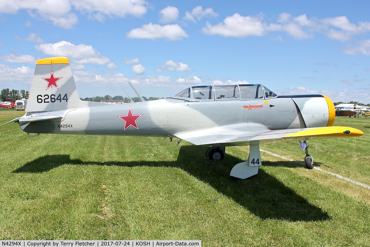 N4294X, 1968 Nanchang CJ-6A C/N 2532060, At 2017 EAA Airventure at Oshkosh