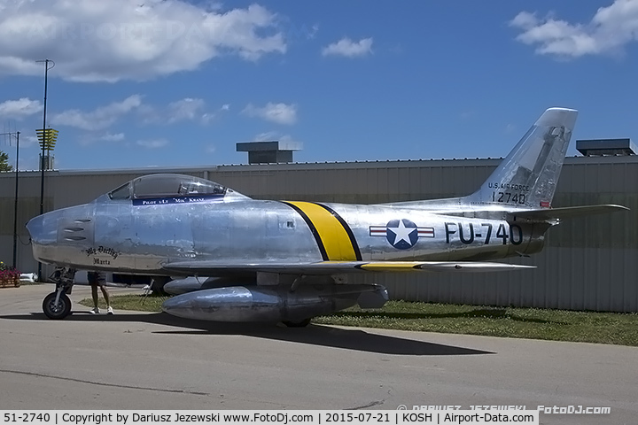 51-2740, 1951 North American F-86E Sabre C/N 172-23, North American F-86E Sabre  C/N 172-23, 51-2740