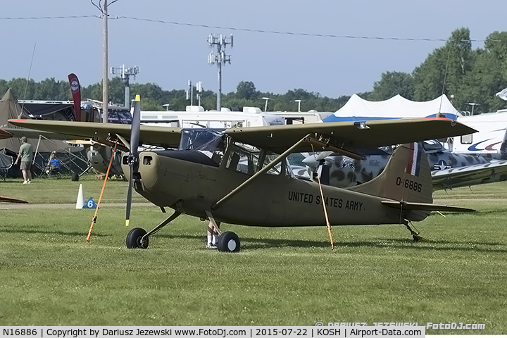 N16886, 1951 Cessna O-1G Bird Dog C/N 22706, Cessna O-1G Bird Dog  C/N 22706, N16886