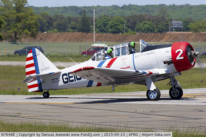 N7648E, 1942 North American SNJ-3 Texan C/N 78-6987, North American SNJ-3 Texan  C/N 786987 - Geico Skytypers, N7648E