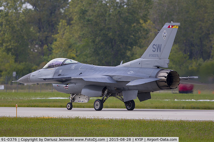 91-0376, 1991 General Dynamics F-16C Fighting Falcon C/N CC-74, F-16CJ Fighting Falcon 91-0376 SW from 77th FS 
