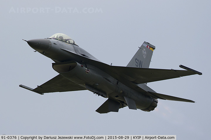 91-0376, 1991 General Dynamics F-16C Fighting Falcon C/N CC-74, F-16CJ Fighting Falcon 91-0376 SW from 77th FS 