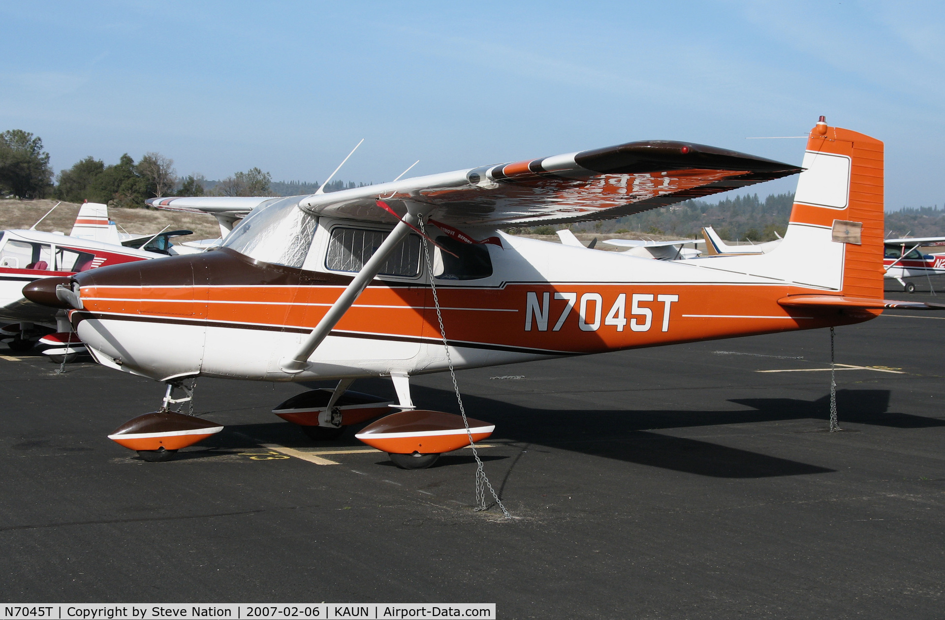 N7045T, 1959 Cessna 172 C/N 46645, Locally-based, straight tail 1959 Cessna 172 Skyhawk @ Auburn Municipal Airport, CA