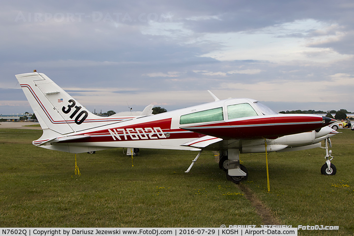 N7602Q, 1970 Cessna 310Q C/N 310Q0102, Cessna 310Q  C/N 310Q0102, N7602Q