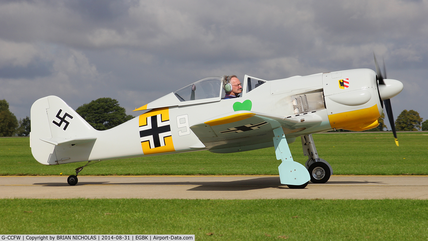 G-CCFW, 2003 WAR Focke-Wulf 190 C/N PFA 081-12729, Sywell, LAA Rally 2014.