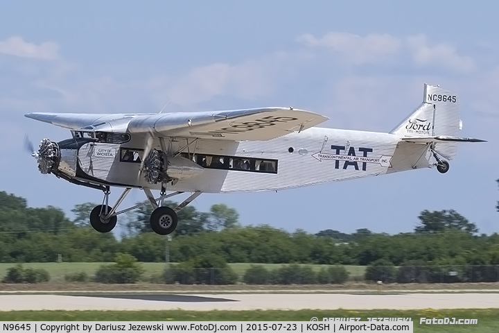 N9645, 1928 Ford 5-AT-B Tri-Motor C/N 8, Ford 5-AT-B Trimotor  C/N 8, NC9645