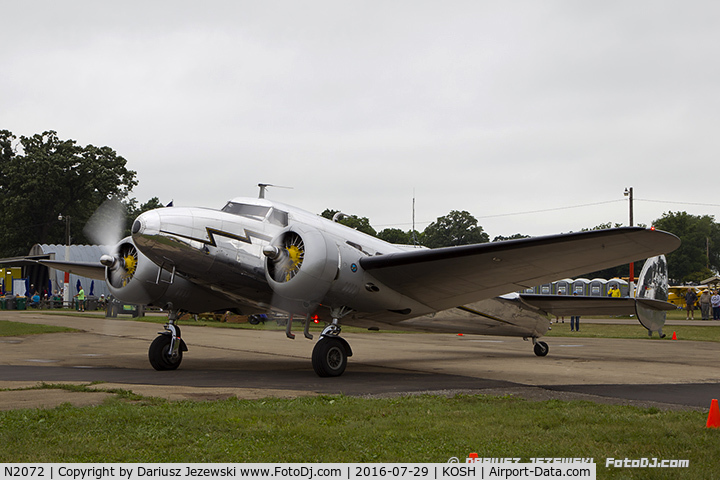 N2072, 1936 Lockheed 12A Electra Junior C/N 1208, Lockheed 12A Electra Junior  C/N 1208, NC2072