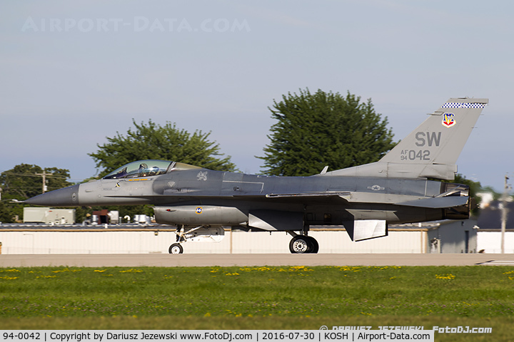 94-0042, Lockheed F-16CM Fighting Falcon C/N CC-194, F-16CM Fighting Falcon 94-0042 SW from 55th FS 
