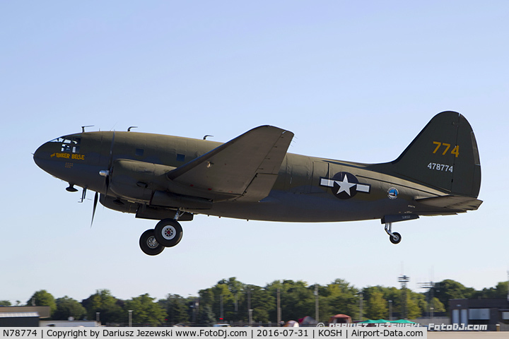 N78774, 1944 Curtiss C-46F Commando C/N 22597, Curtiss Wright C-46F Commando 