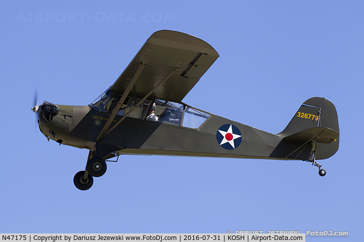 N47175, 1943 Aeronca 0-58B Grasshopper C/N 058B9163, Aeronca 0-58B  C/N 9163, N47175