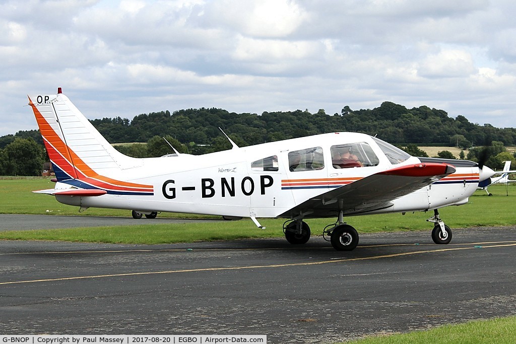 G-BNOP, 1987 Piper PA-28-161 Cherokee Warrior II C/N 2816027, Visitor@EGBO.