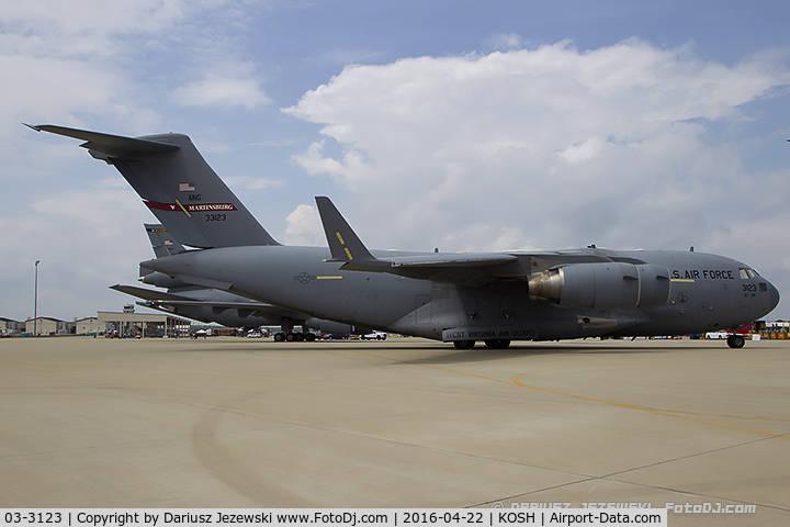 03-3123, 2003 Boeing C-17A Globemaster III C/N P-123, C-17A Globemaster 03-3123  from  446th AW McChord AFB, WA