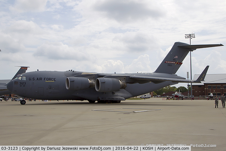 03-3123, 2003 Boeing C-17A Globemaster III C/N P-123, C-17A Globemaster 03-3123  from  446th AW McChord AFB, WA