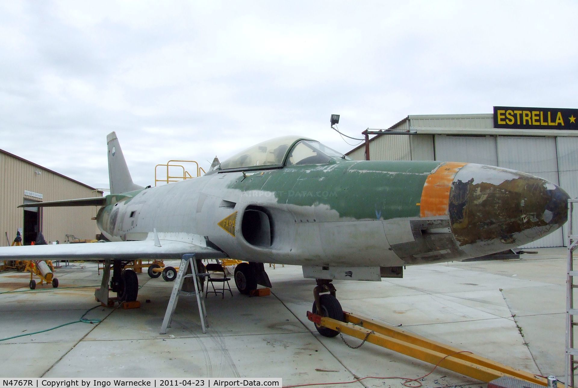 N4767R, Saab A32A Lansen C/N 32-120, SAAB A32A Lansen being restored at the Estrella Warbirds Museum, Paso Robles CA