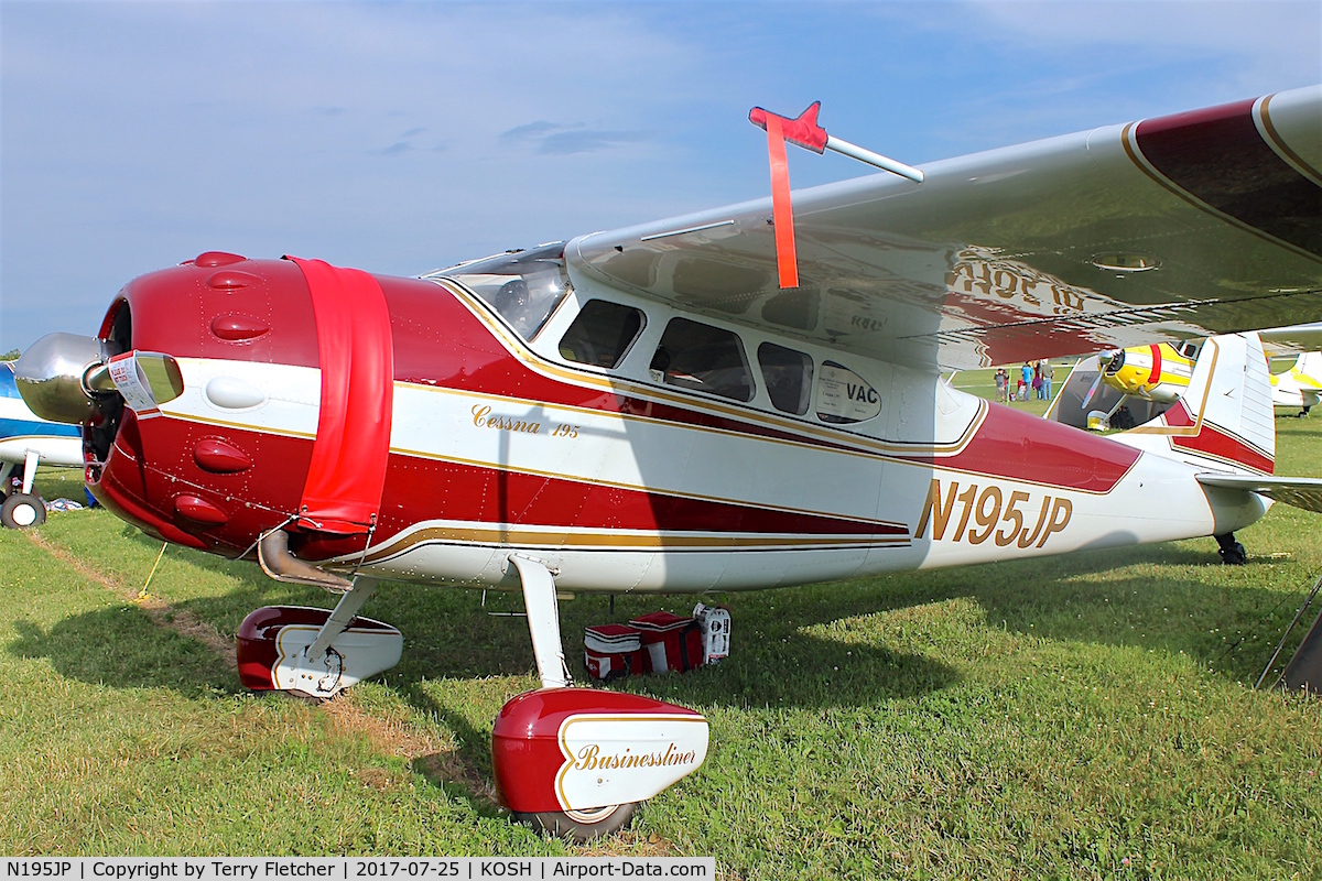 N195JP, 1951 Cessna 195 C/N 7673, At 2017 EAA Airventure at Oshkosh