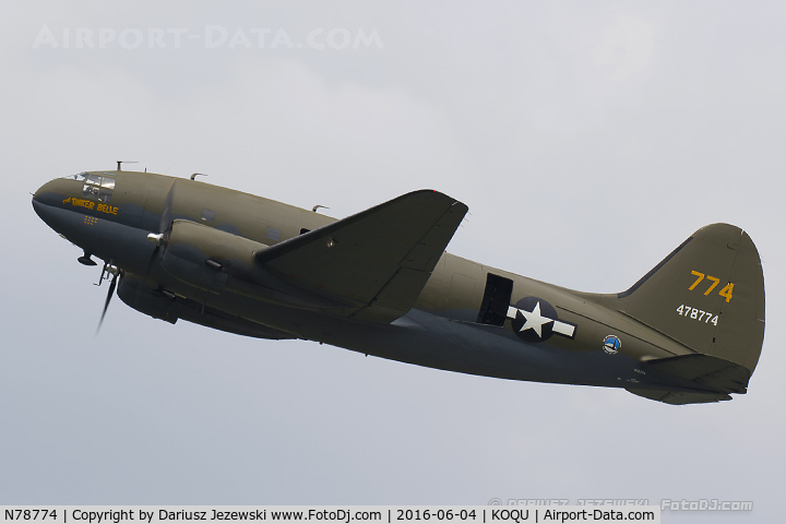 N78774, 1944 Curtiss C-46F Commando C/N 22597, Curtiss Wright C-46F Commando 