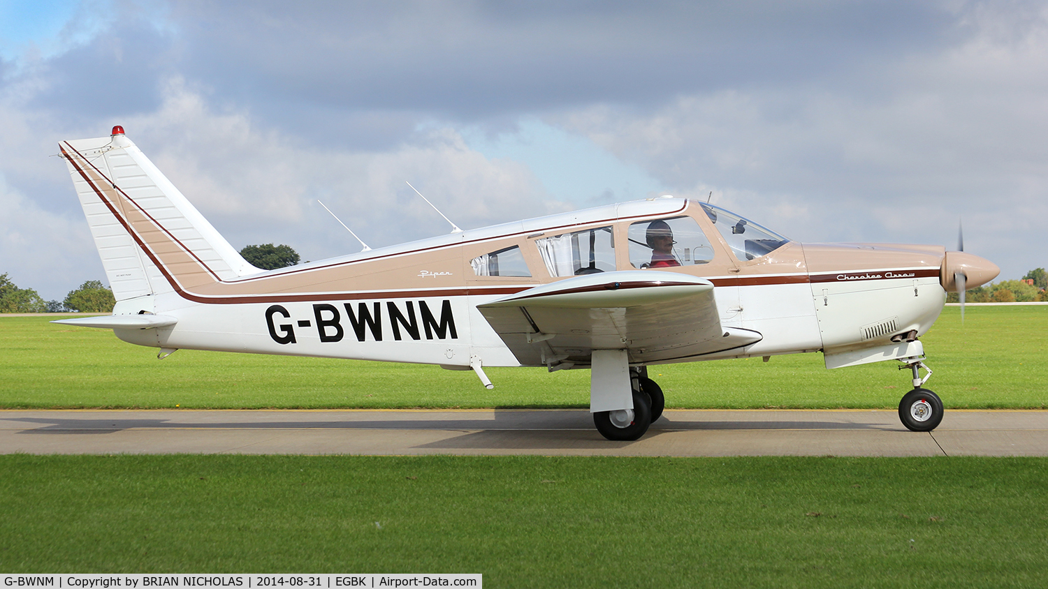 G-BWNM, 1968 Piper PA-28R-180 Cherokee Arrow C/N 28R-30435, LAA fly in. Sywell