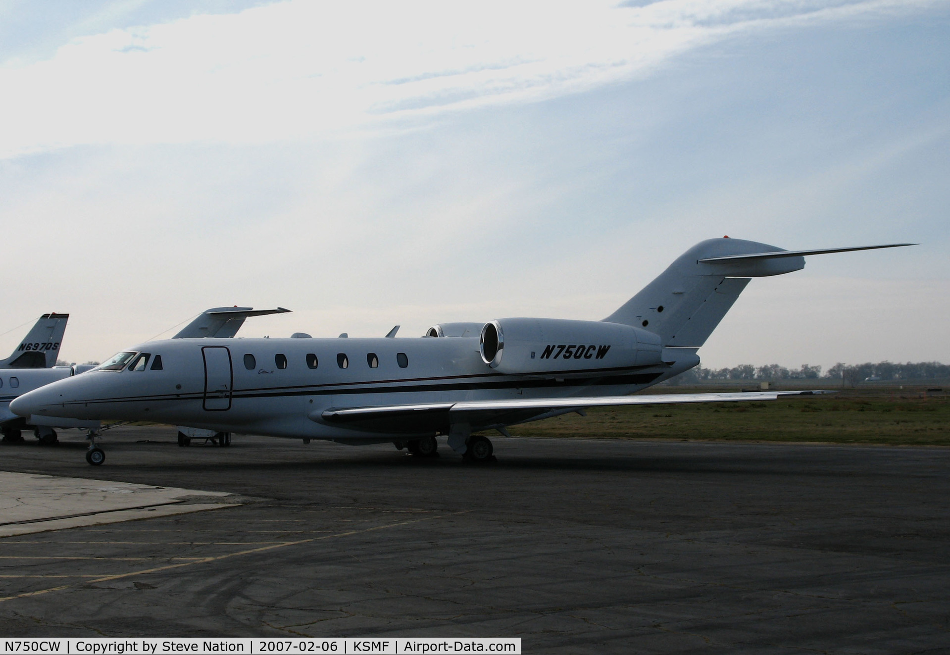 N750CW, 1996 Cessna 750 Citation X Citation X C/N 750-0008, Cessna Finance 1996 Cessna 750 @ Sacramento International Airport, CA Executive Jet Terminal (to N751WJ Aviation Enterprises, Wilmington, DE 2016-11-28)