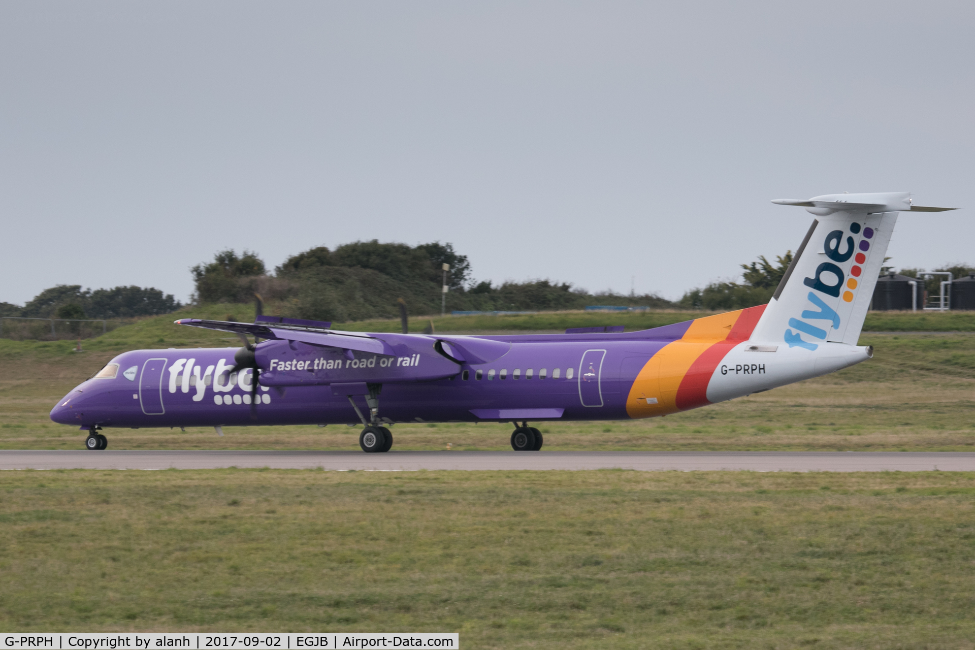 G-PRPH, 2010 Bombardier DHC-8-402 Dash 8 C/N 4323, Arriving at Guernsey from Exeter
