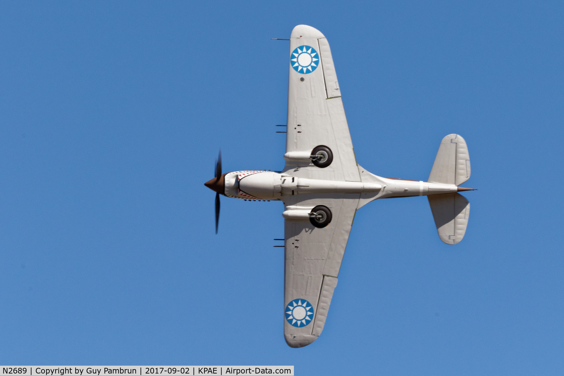 N2689, 1941 Curtiss P-40C Warhawk C/N 16166, Vintage Aircraft Weekend @ Historic Flight Foundation Payne Field, Mukilteo, WA Sept 2, 2017