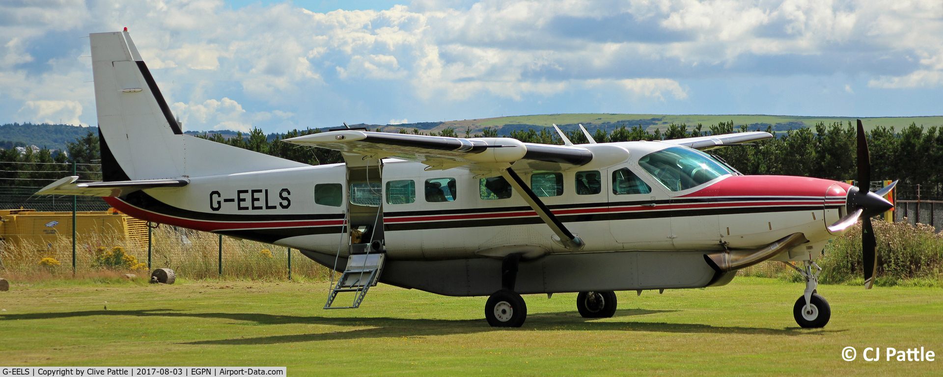 G-EELS, 1997 Cessna 208B Grand Caravan C/N 208B0619, On duty at Dundee for the Womens Open Golf Champs at nearby Kingsbarns.