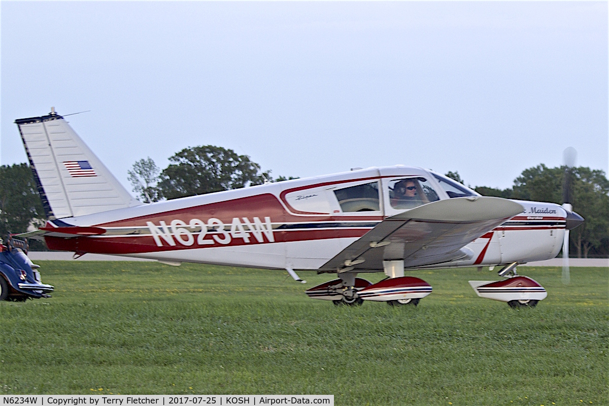 N6234W, 1964 Piper PA-28-140 Cherokee C/N 28-20275, at 2017 EAA AirVenture at Oshkosh