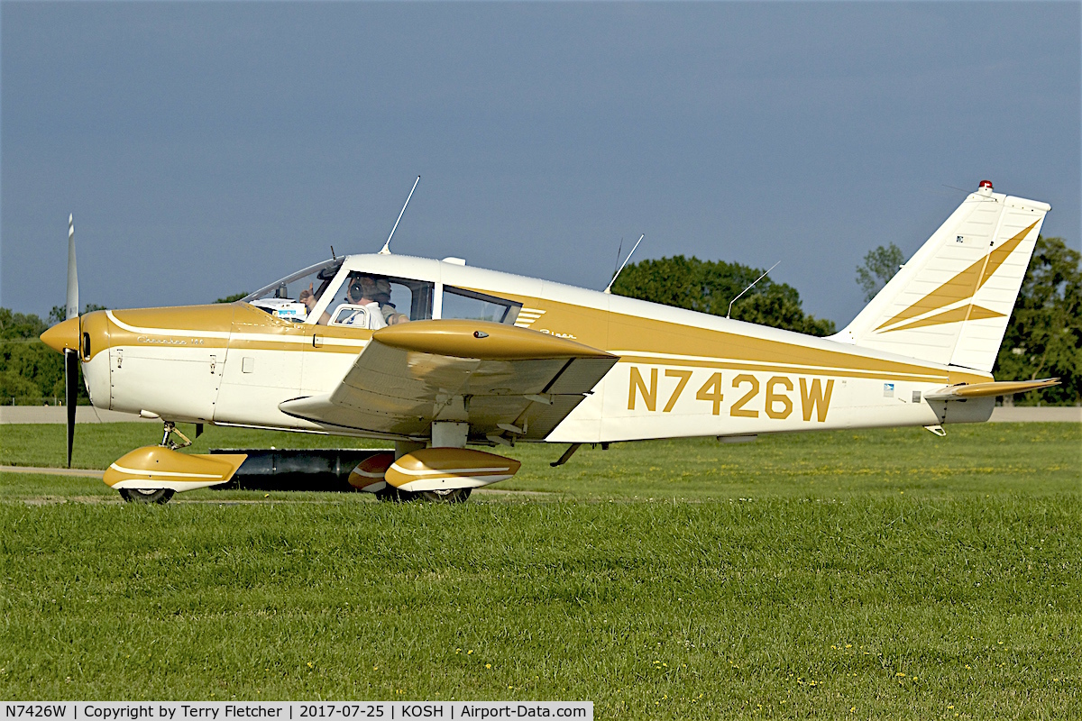N7426W, 1963 Piper PA-28-180 Cherokee C/N 28-1314, at 2017 EAA AirVenture at Oshkosh