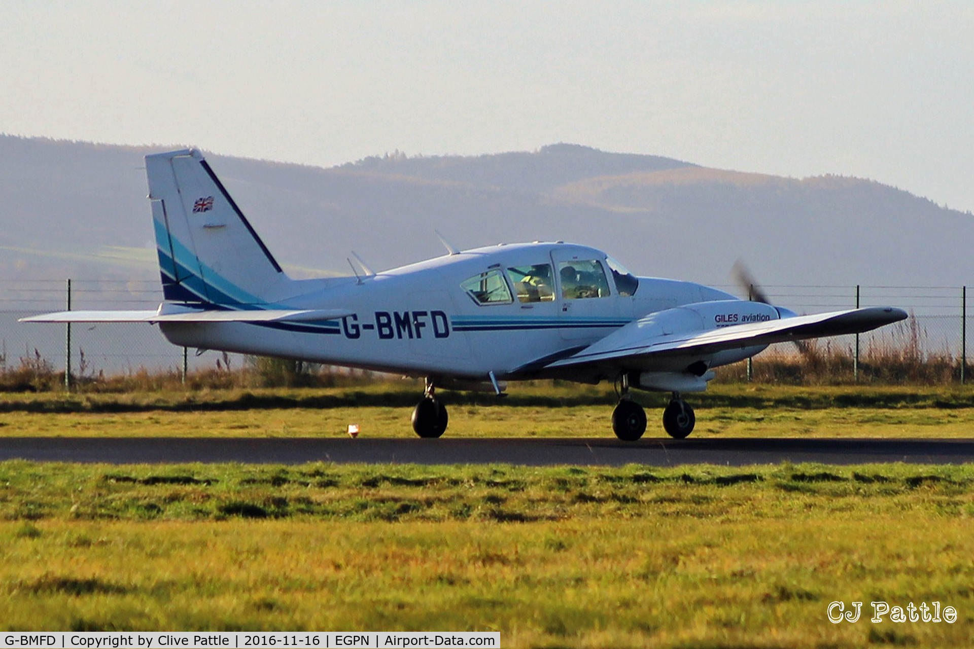 G-BMFD, 1979 Piper PA-23-250 Aztec F C/N 27-7954080, At Dundee