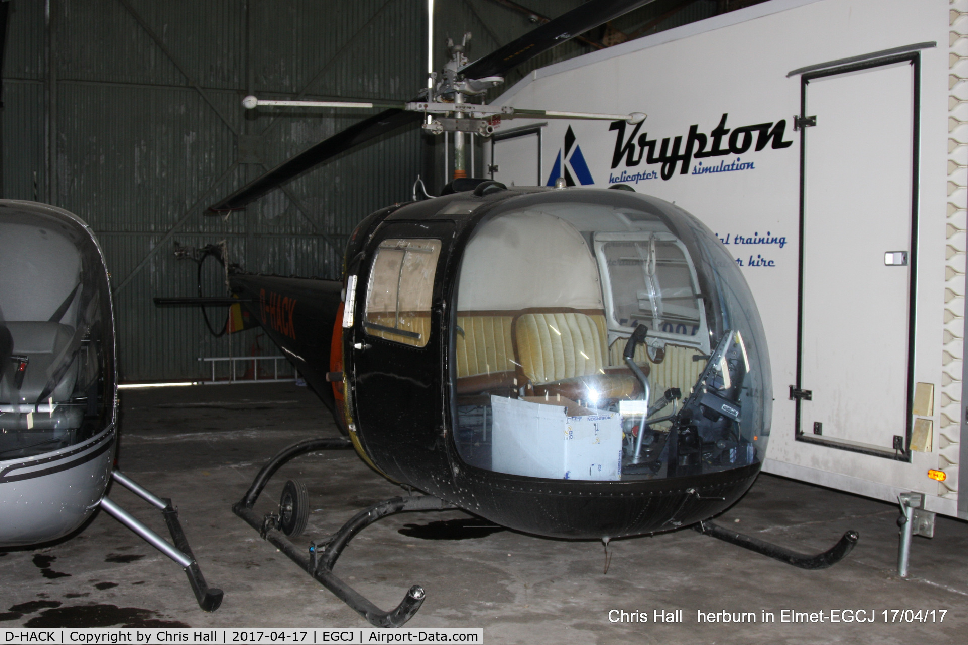 D-HACK, Agusta-Bell 47-J2A Ranger C/N 2071, at Sherburn in Elmet