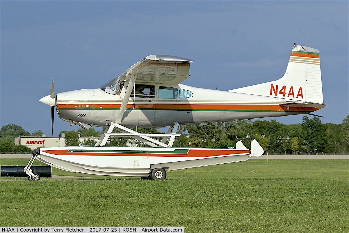 N4AA, 1977 Cessna A185F Skywagon 185 C/N 18503393, At 2017 EAA AirVenture at Oshkosh