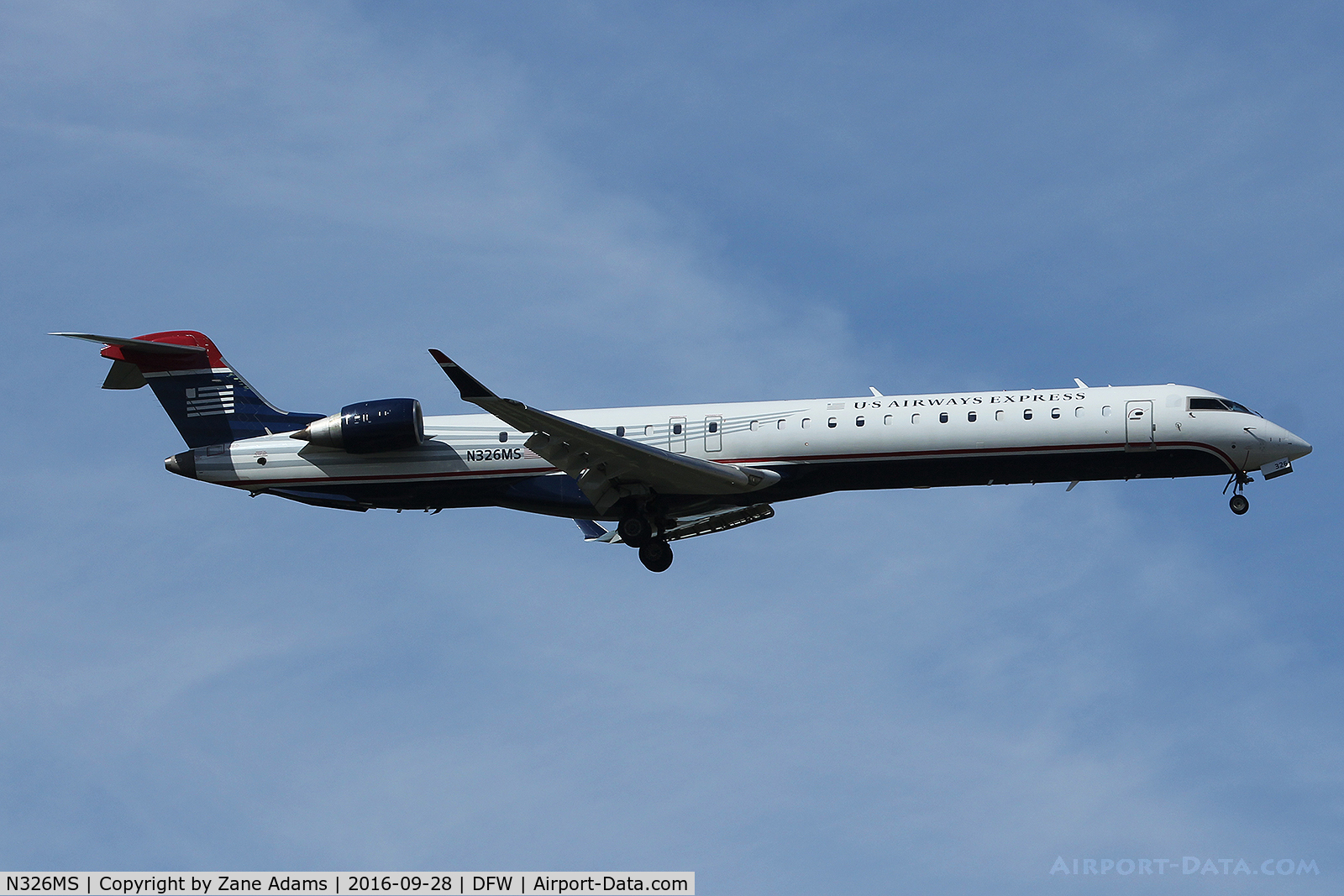 N326MS, 2008 Bombardier CRJ-900ER NG (CL-600-2D24) C/N 15124, Arriving at DFW Airport