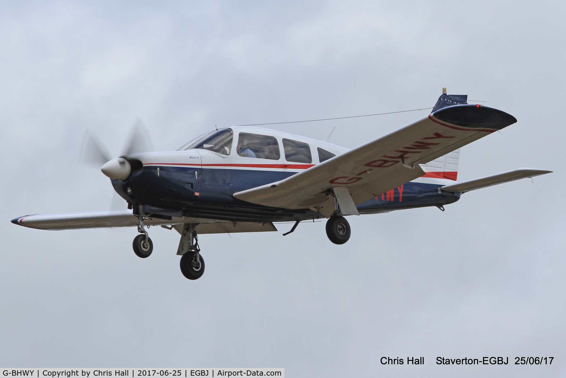 G-BHWY, 1973 Piper PA-28R-200-2 Cherokee Arrow II C/N 28R-7435059, Project Propeller at Staverton