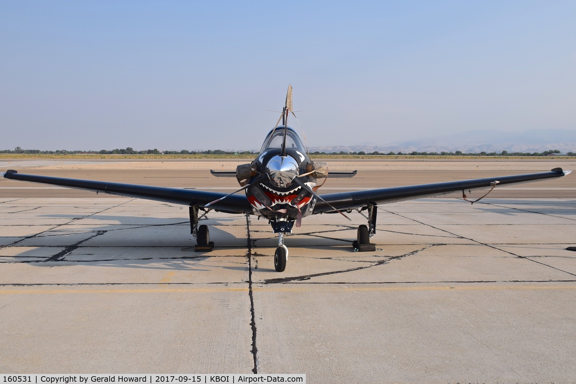 160531, Beech T-34C Turbo Mentor C/N GL-88, Parked on the south GA ramp. VMFAT-101 