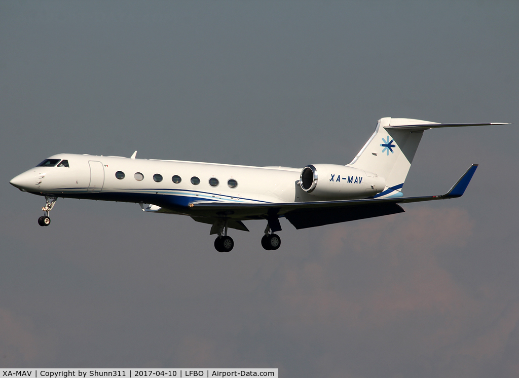 XA-MAV, 2012 Gulfstream Aerospace G550 (VSP) C/N 5393, Landing rwy 32R