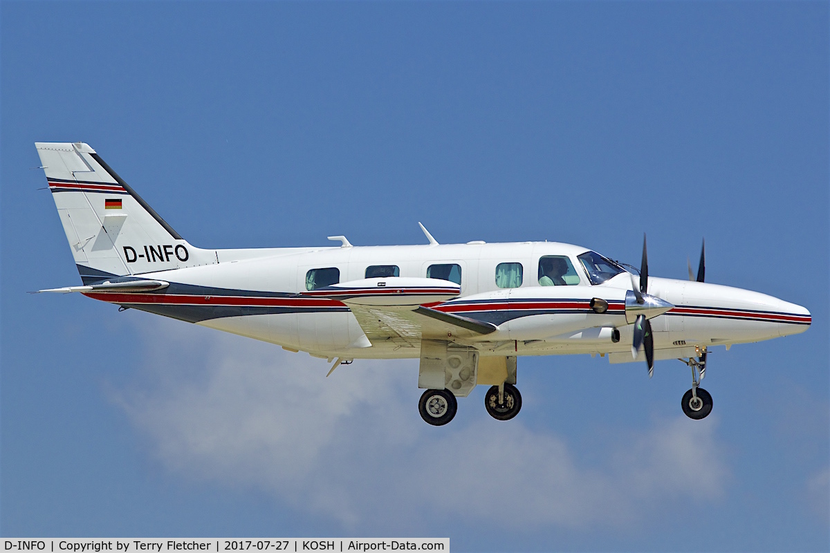 D-INFO, 1981 Piper PA-31T2 Cheyenne IIXL C/N 31T-8166031, At 2017 EAA AirVenture at Oshkosh