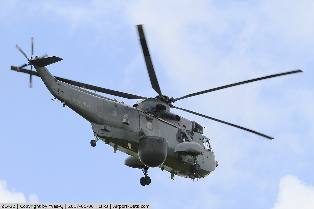 ZE422, 1986 Westland Sea King ASaC.7 C/N WA961, Westland Sea King ASaC.7, Take off, Landivisiau Naval Air Base (LFRJ) Tiger Meet 2017