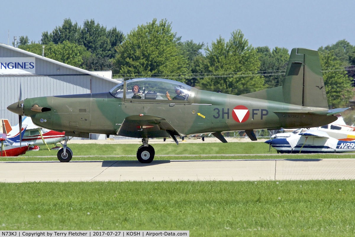 N73KJ, 1985 Pilatus PC-7 C/N 487, At 2017 EAA AirVenture at Oshkosh