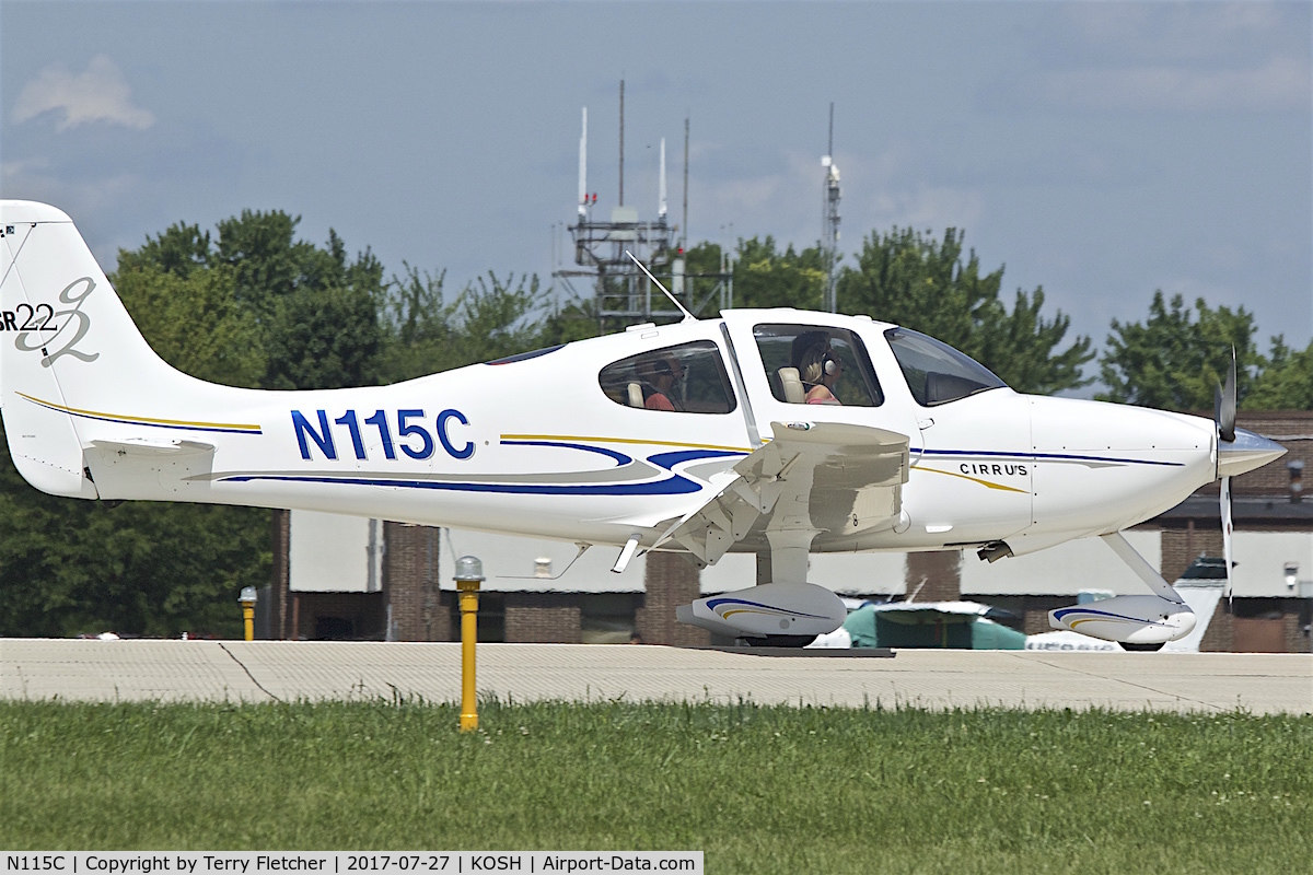 N115C, 2005 Cirrus SR22 G2 C/N 1279, At 2017 EAA AirVenture at Oshkosh