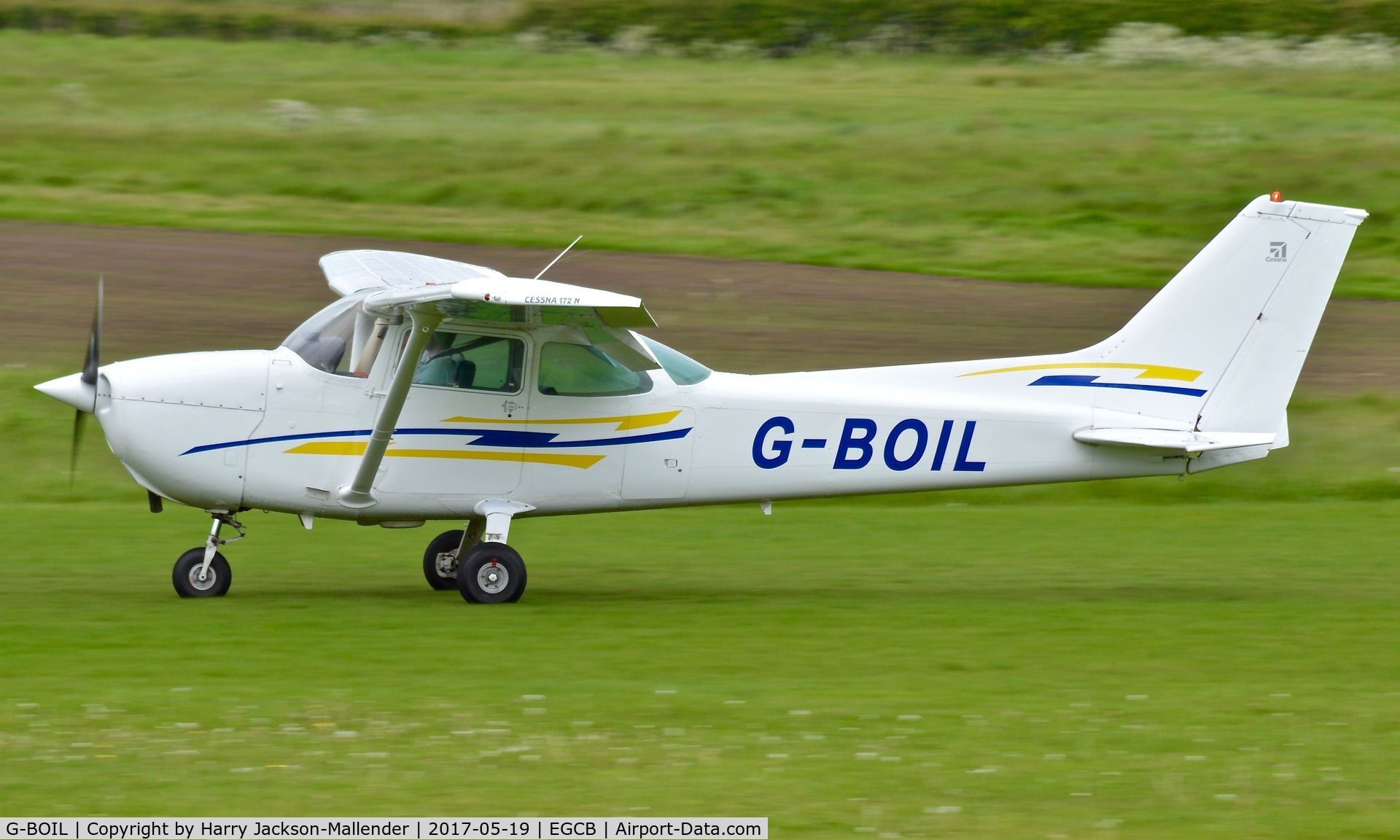 G-BOIL, 1979 Cessna 172N C/N 172-71301, G-BOIL departing Barton Aerodrome