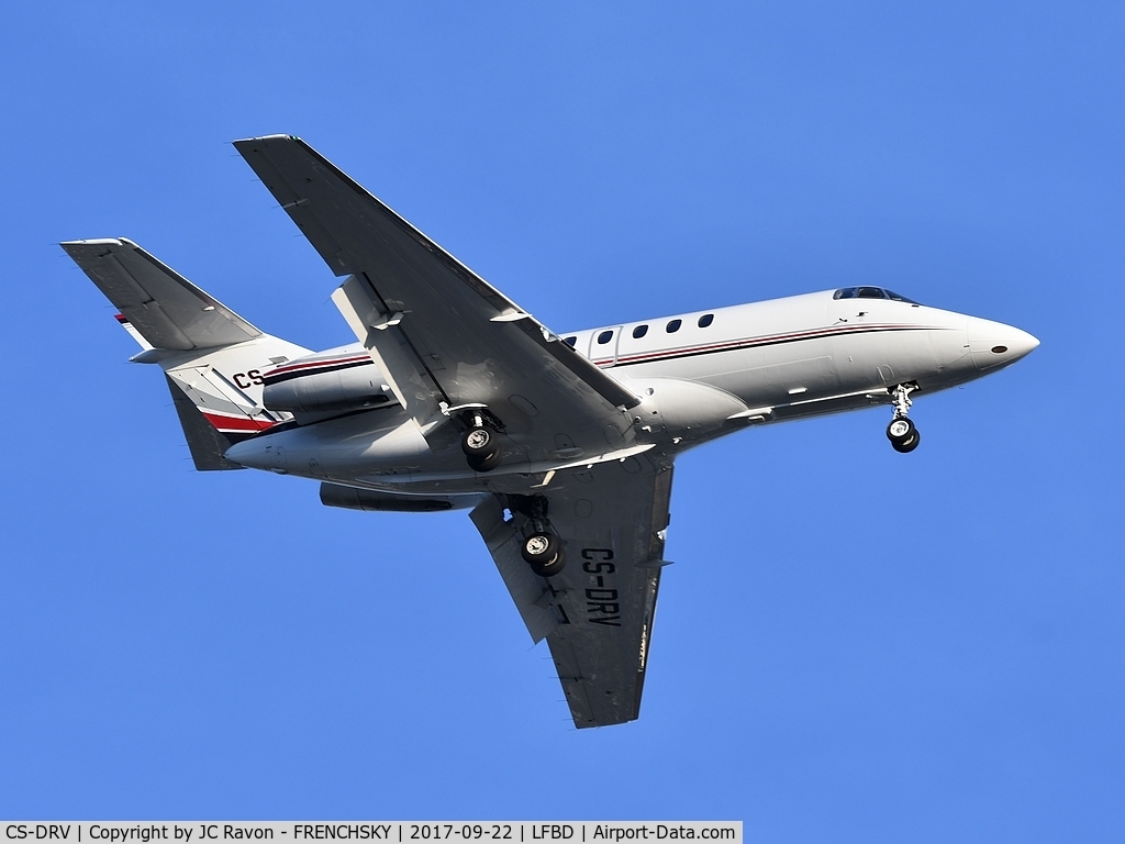 CS-DRV, 2006 Raytheon Hawker 800XP C/N 258825, NJE980P Northolt (NHT) to Bordeaux (BOD) landing runway 23