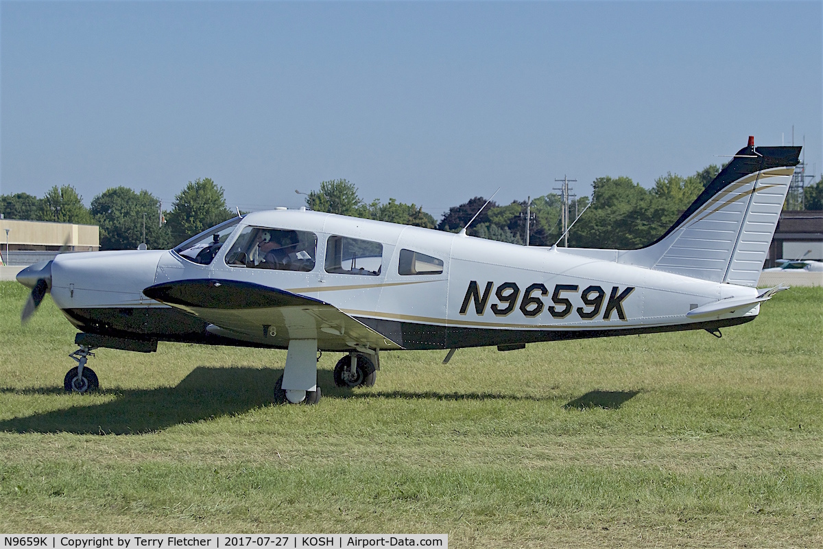 N9659K, 1976 Piper PA-28R-200 Cherokee Arrow C/N 28R-7635254, At 2017 EAA AirVenture at Oshkosh