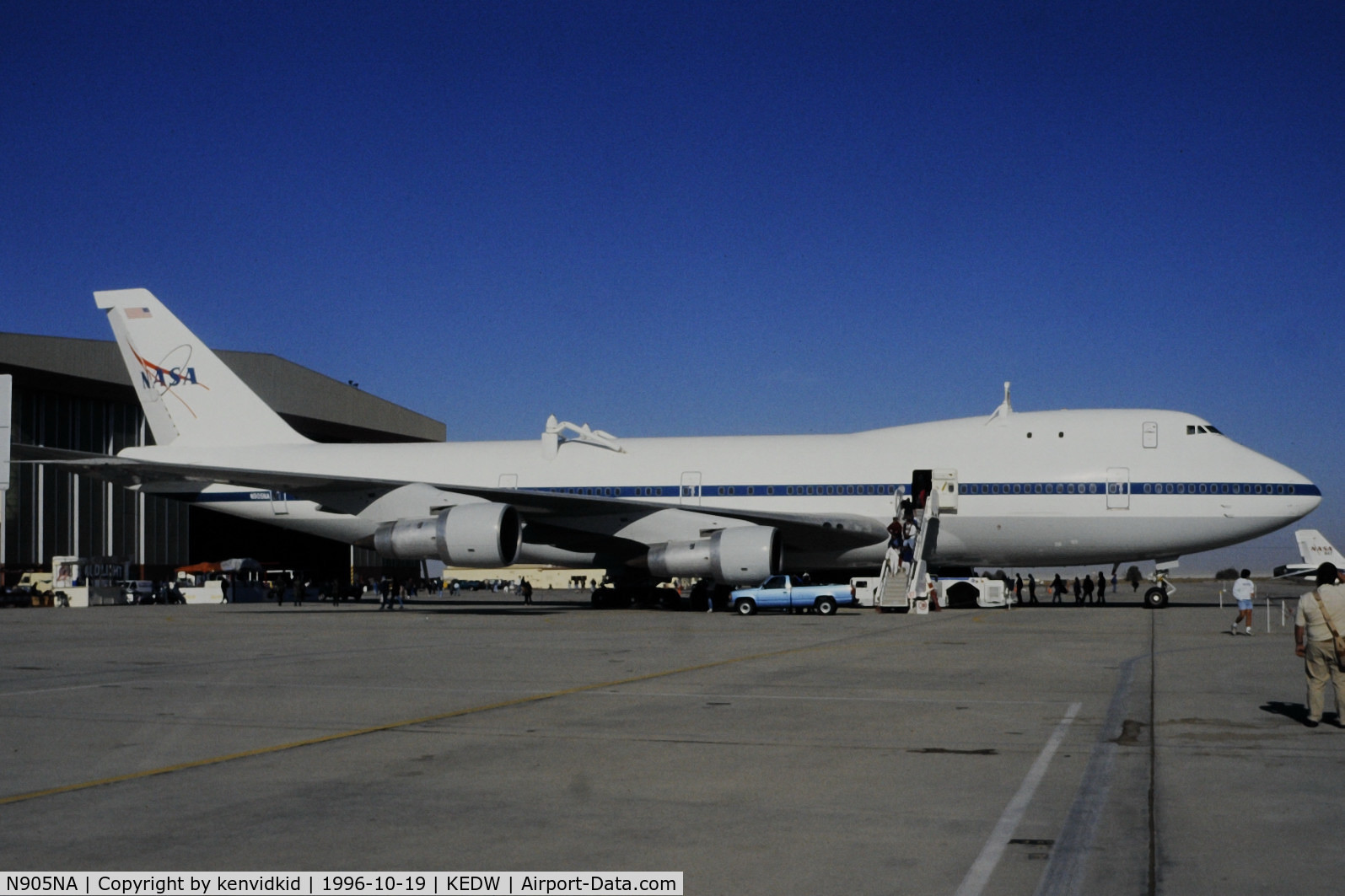 N905NA, 1970 Boeing 747-123 C/N 20107, On static display at the Edwards Open House 1996.