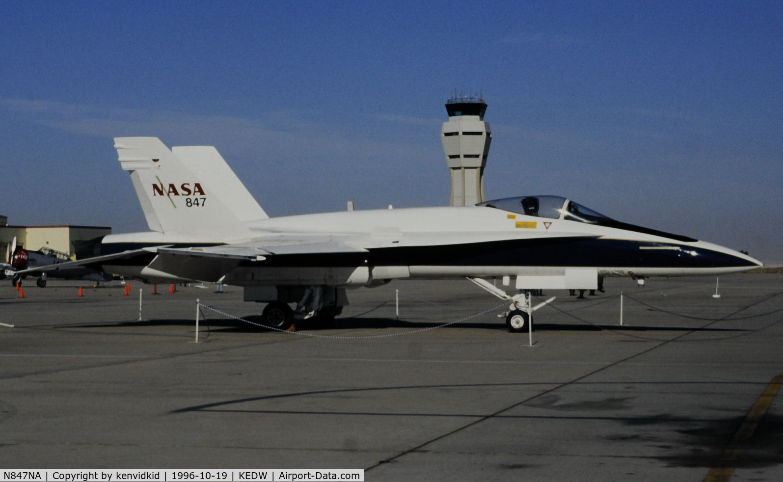N847NA, McDonnell Douglas F/A-18A Hornet C/N 37/A028, On static display at the Edwards Open House 1996.