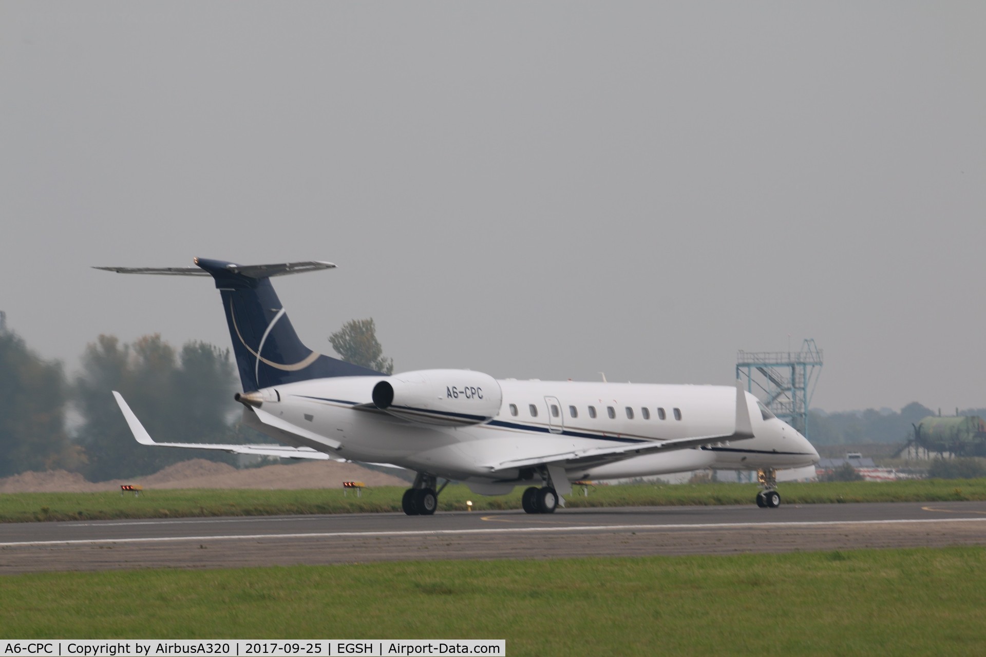 A6-CPC, 2006 Embraer EMB-135BJ Legacy 600 C/N 14500960, Departing for Istanbul after work with Air Livery